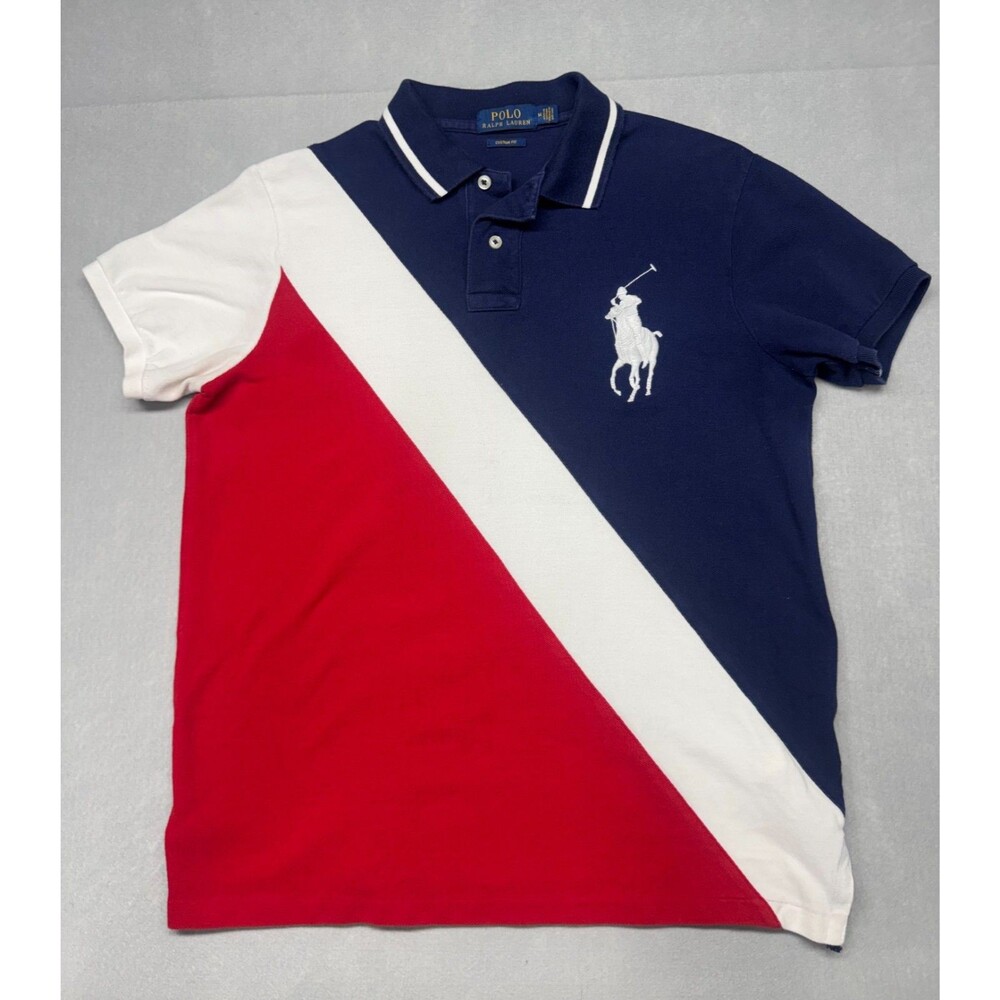 POLO RALPH LAUREN Vintage Big Pony Y2K USA Polo Shirt Size L Classic Fit